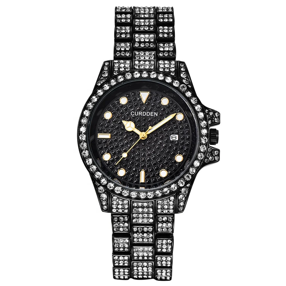 Luxury Fashion Custom Oem Quartz Bling Hip Hop Iced Out Watch Black Full Diamond Watches Men Wrist Reloj Hombr Diamant
Luxury Fashion Custom Oem Quartz Bling Hip Hop Iced Out Watch Black Full Diamond Watches Men Wrist Reloj Hombr Diamant