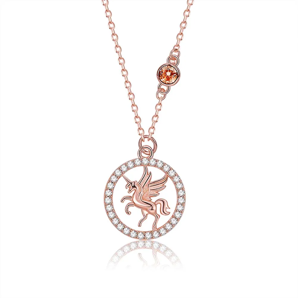 925 Sterling Silver Clavicle Chain Unicorn Necklace Customize A Zircon 2020 Fashion Accessories
925 Sterling Silver Clavicle Chain Unicorn Necklace Customize A Zircon 2020 Fashion Accessories