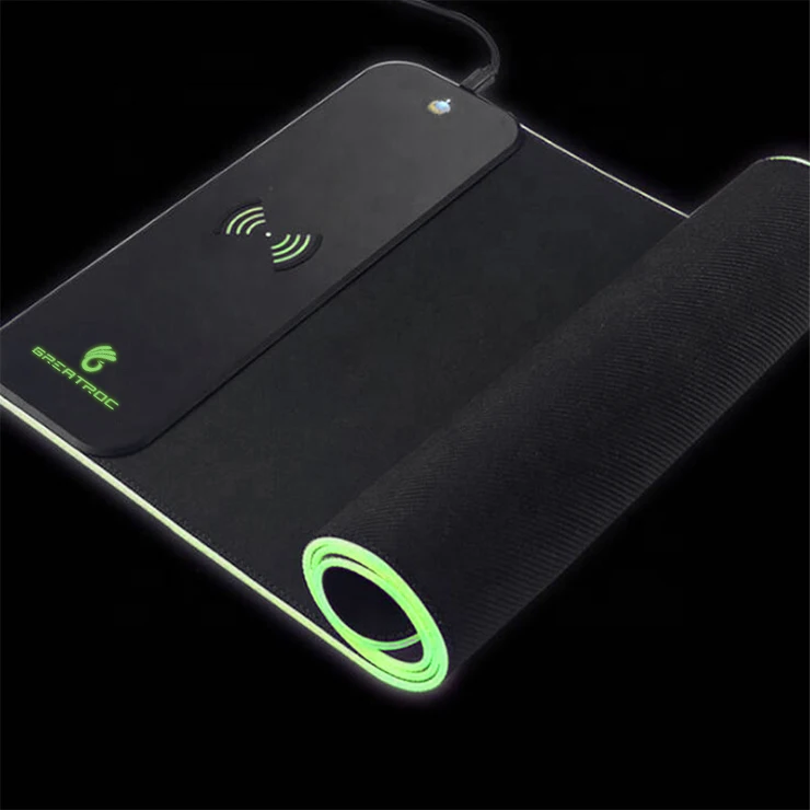 Great Roc Eco friendly RGB computer mouse pad LED USB charging large mouse pad with logo for desk mat mouse pad wireless charger, Black
Great Roc Eco friendly RGB computer mouse pad LED USB charging large mouse pad with logo for desk mat mouse pad wireless charger, Black