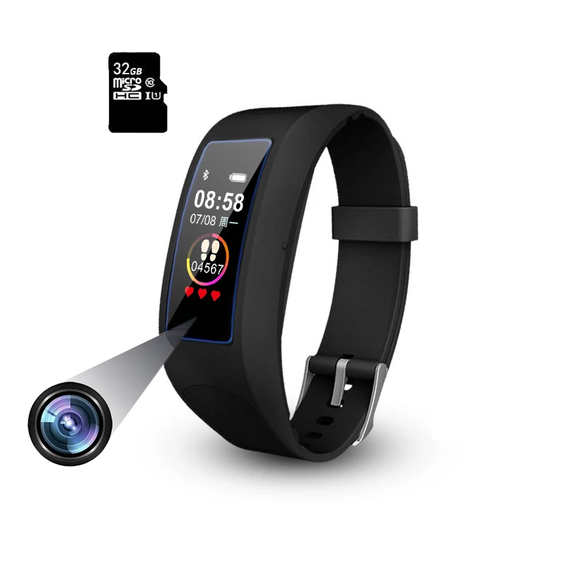 32GB Smart Bracelet Invisible Camera Wearable 1080P Video Recording Blood Pressure Heart rate Monitor Hidden Camera Watch
32GB Smart Bracelet Invisible Camera Wearable 1080P Video Recording Blood Pressure Heart rate Monitor Hidden Camera Watch