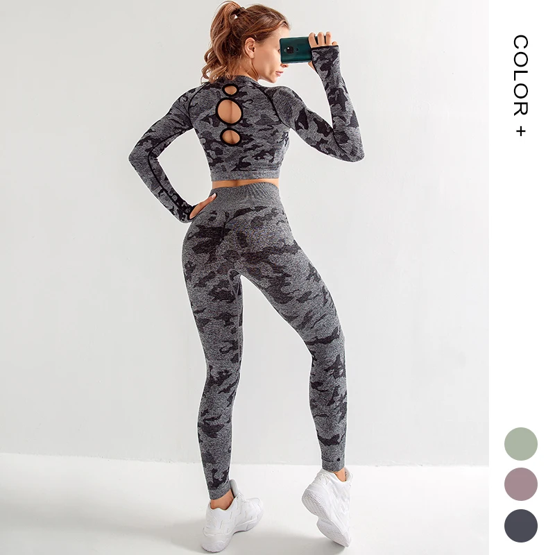 Active Set Women Sportswear Sports Apparel Camo Printed Long Sleeve 2 Piece Active Wear
Active Set Women Sportswear Sports Apparel Camo Printed Long Sleeve 2 Piece Active Wear