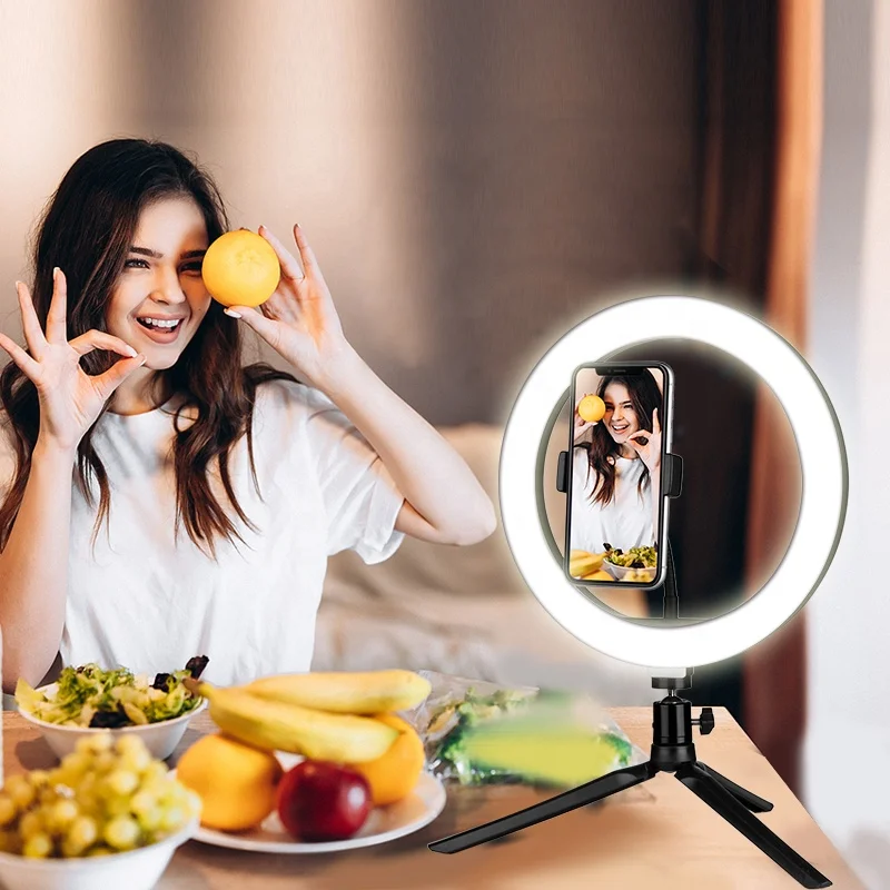 Ring Light LED 10 Inch Adjustable Portable Fill Light Makeup Live Video Camera Photographic Lighting With Desktop Bracket
Ring Light LED 10 Inch Adjustable Portable Fill Light Makeup Live Video Camera Photographic Lighting With Desktop Bracket