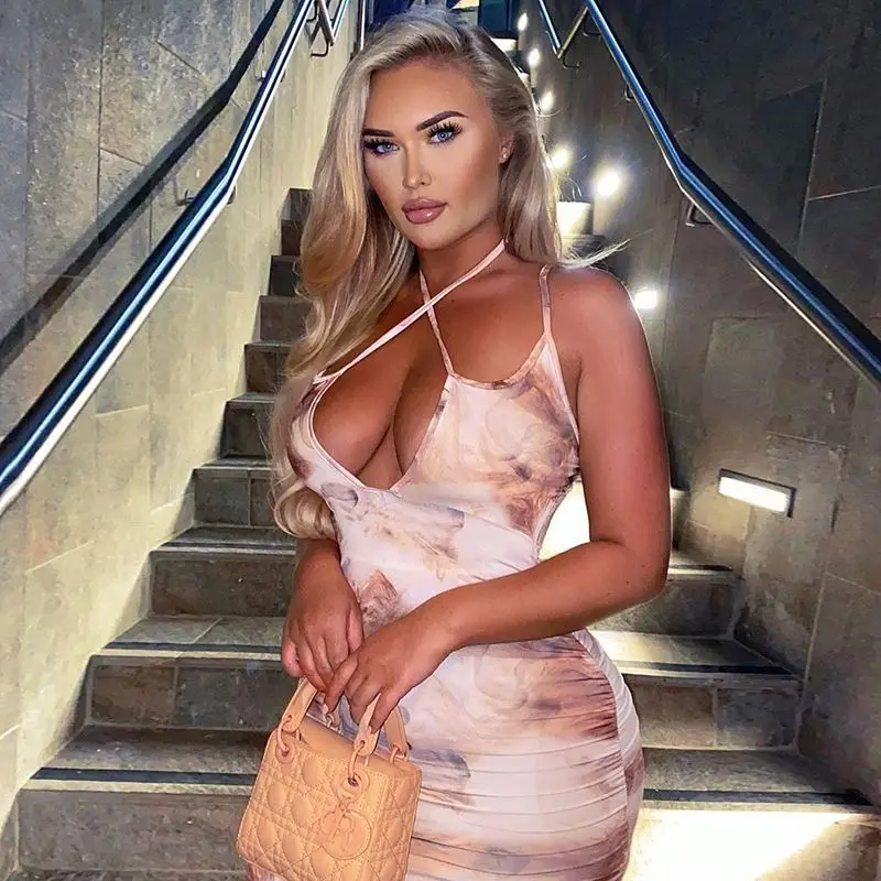 Hot selling Casual Sexy Short Skirt Printed Halter Dress Bodycon Dress Women Silk Dresses Women 2021, 1 colors
Hot selling Casual Sexy Short Skirt Printed Halter Dress Bodycon Dress Women Silk Dresses Women 2021, 1 colors