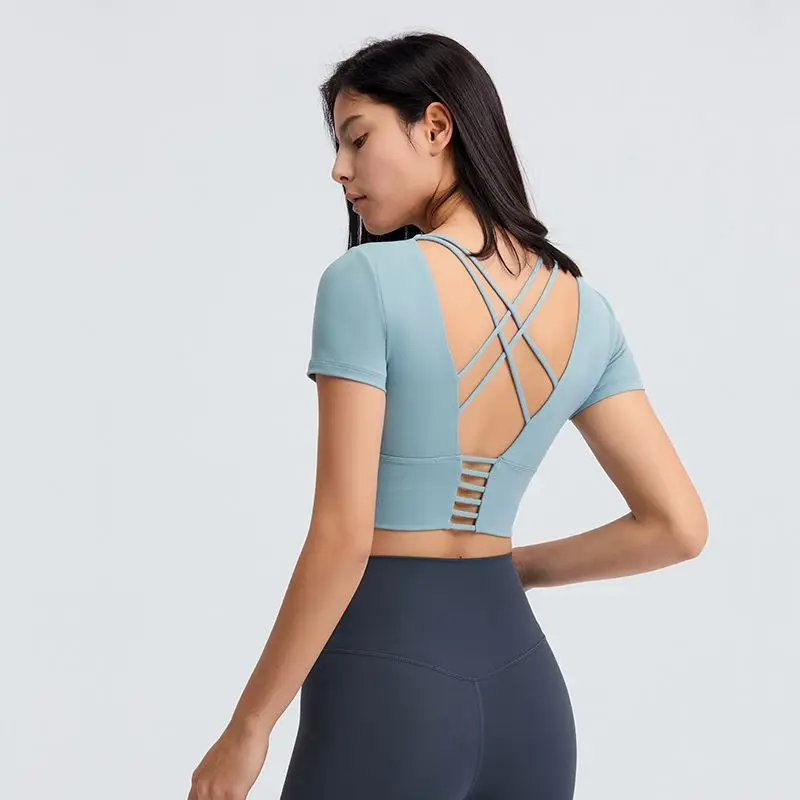 BBDQ070 BBDQ19108 2PCS Yoga T-shirt women's open back outdoor leisure sports short sleeve and high waist legging
BBDQ070 BBDQ19108 2PCS Yoga T-shirt women's open back outdoor leisure sports short sleeve and high waist legging
