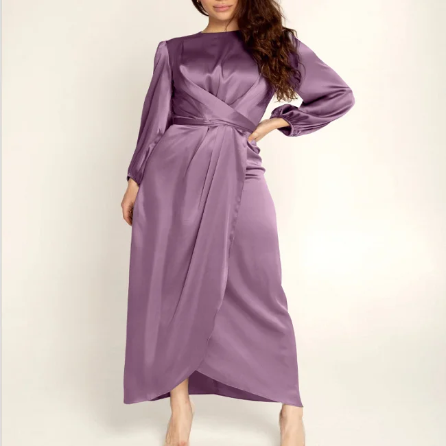 Arabic Silk Muslim Dresses Abaya in Dubai Islamic Clothing For Women Muslim Fashion Satin Dress, Picture color
Arabic Silk Muslim Dresses Abaya in Dubai Islamic Clothing For Women Muslim Fashion Satin Dress, Picture color