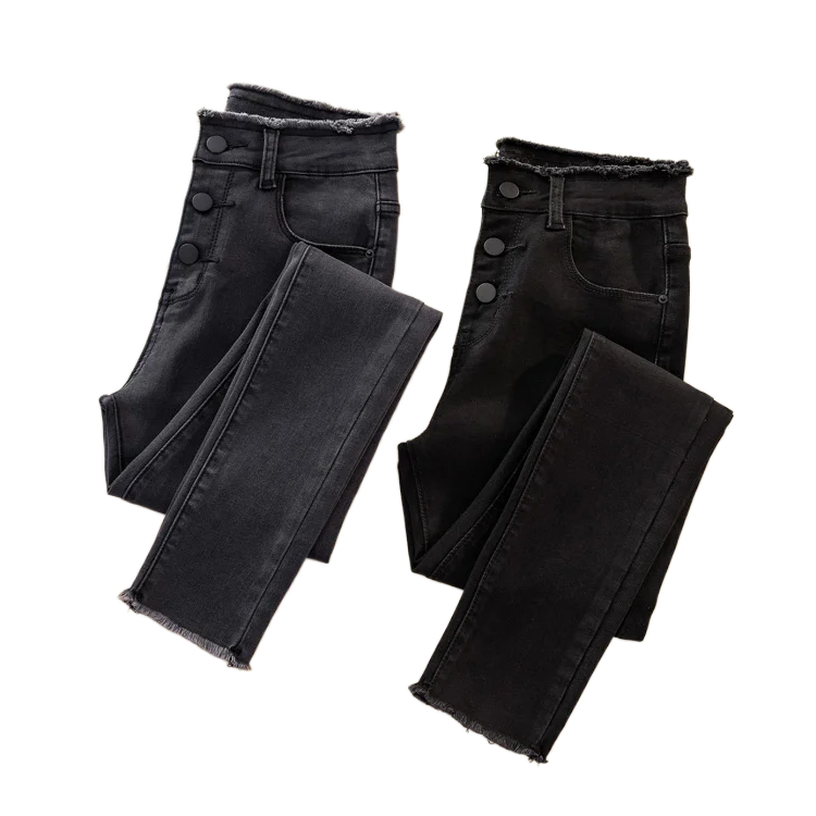 Spring and Summer Jeans Women's Velvet High-Waist Tight Pencil Pants Capri Feet Student Leggings Black Winter New Style
Spring and Summer Jeans Women's Velvet High-Waist Tight Pencil Pants Capri Feet Student Leggings Black Winter New Style