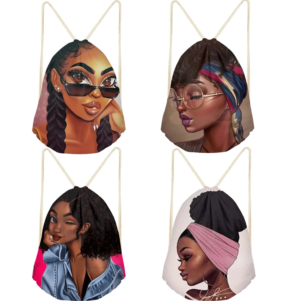 Afro Girls Print Portable Sport Bag Drawstring Belt Riding Backpack Gym Drawstring Shoes Bag Clothes Backpacks Waterproof, Customized color
Afro Girls Print Portable Sport Bag Drawstring Belt Riding Backpack Gym Drawstring Shoes Bag Clothes Backpacks Waterproof, Customized color