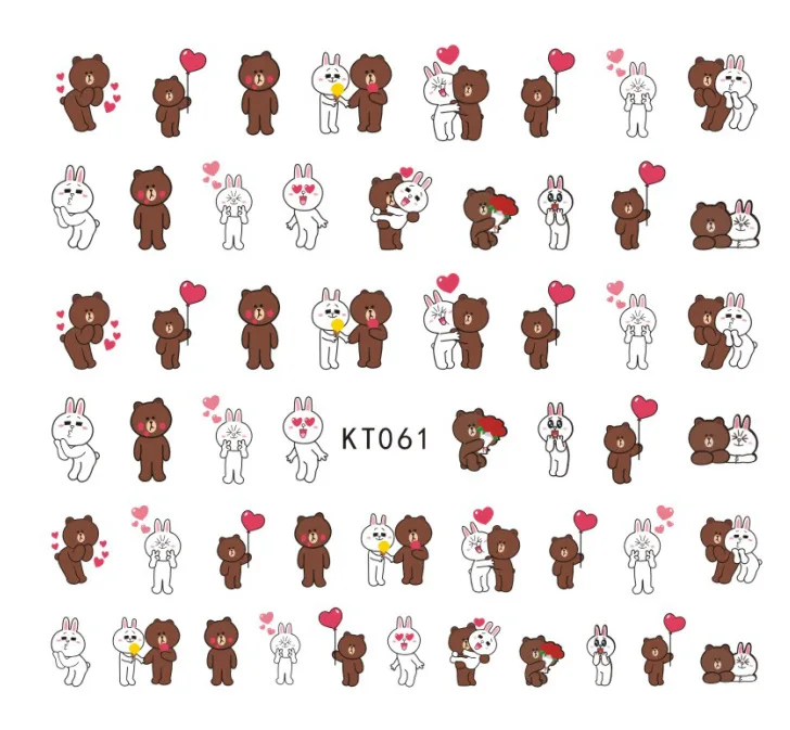 Animals Nail Art Decals Stickers Rabbit Nail Stickers 3D Self-Adhesive bear Nail Decals, As picture
Animals Nail Art Decals Stickers Rabbit Nail Stickers 3D Self-Adhesive bear Nail Decals, As picture