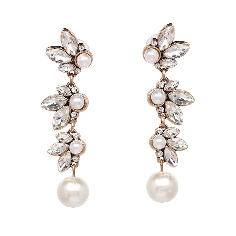Fashion Crystal Flower Earrings for Women Ladies Fashion Dangle Long Earrings Handmade Pearl Earrings, White, colorful
Fashion Crystal Flower Earrings for Women Ladies Fashion Dangle Long Earrings Handmade Pearl Earrings, White, colorful
