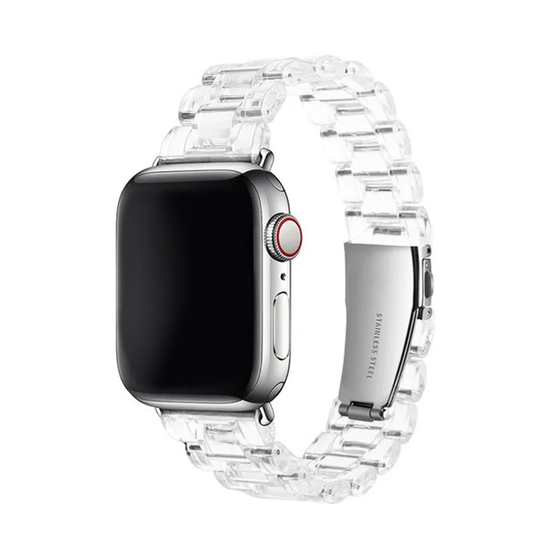 Transparent Plastic Ceramic Resin Smart Watch Band Strap for Apple Watch Bracelet Wrist Strap for Iwatch Replacement Accessory
Transparent Plastic Ceramic Resin Smart Watch Band Strap for Apple Watch Bracelet Wrist Strap for Iwatch Replacement Accessory