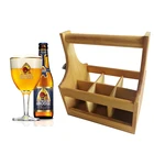 Natural Wood Four Compartment Beer Sampler Tray