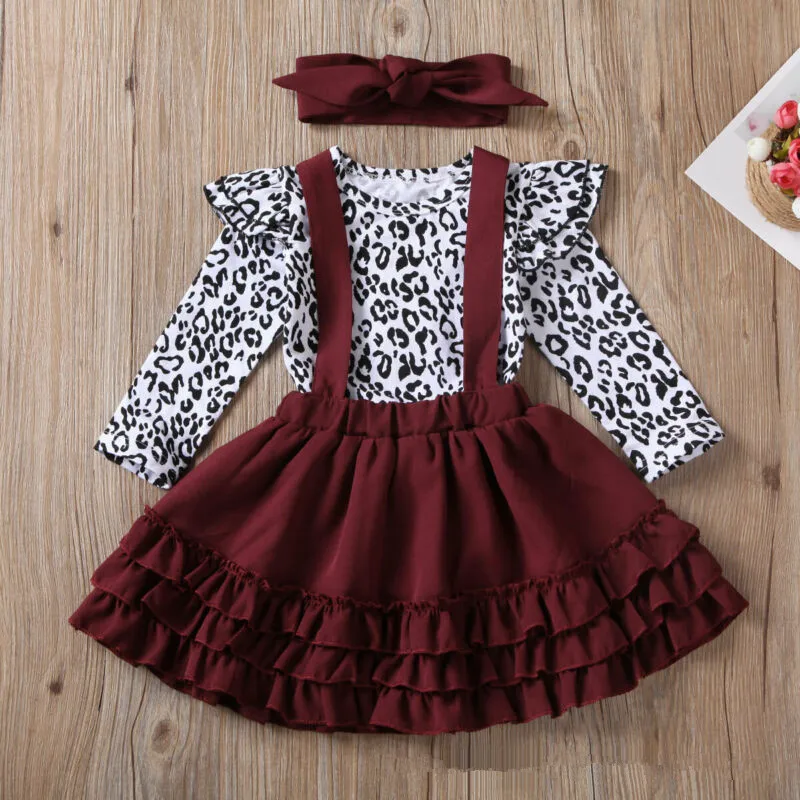 Hot selling Newborn Baby Girl Clothing Sets leopard romper+ruffle overalls dresses girls clothing sets
Hot selling Newborn Baby Girl Clothing Sets leopard romper+ruffle overalls dresses girls clothing sets