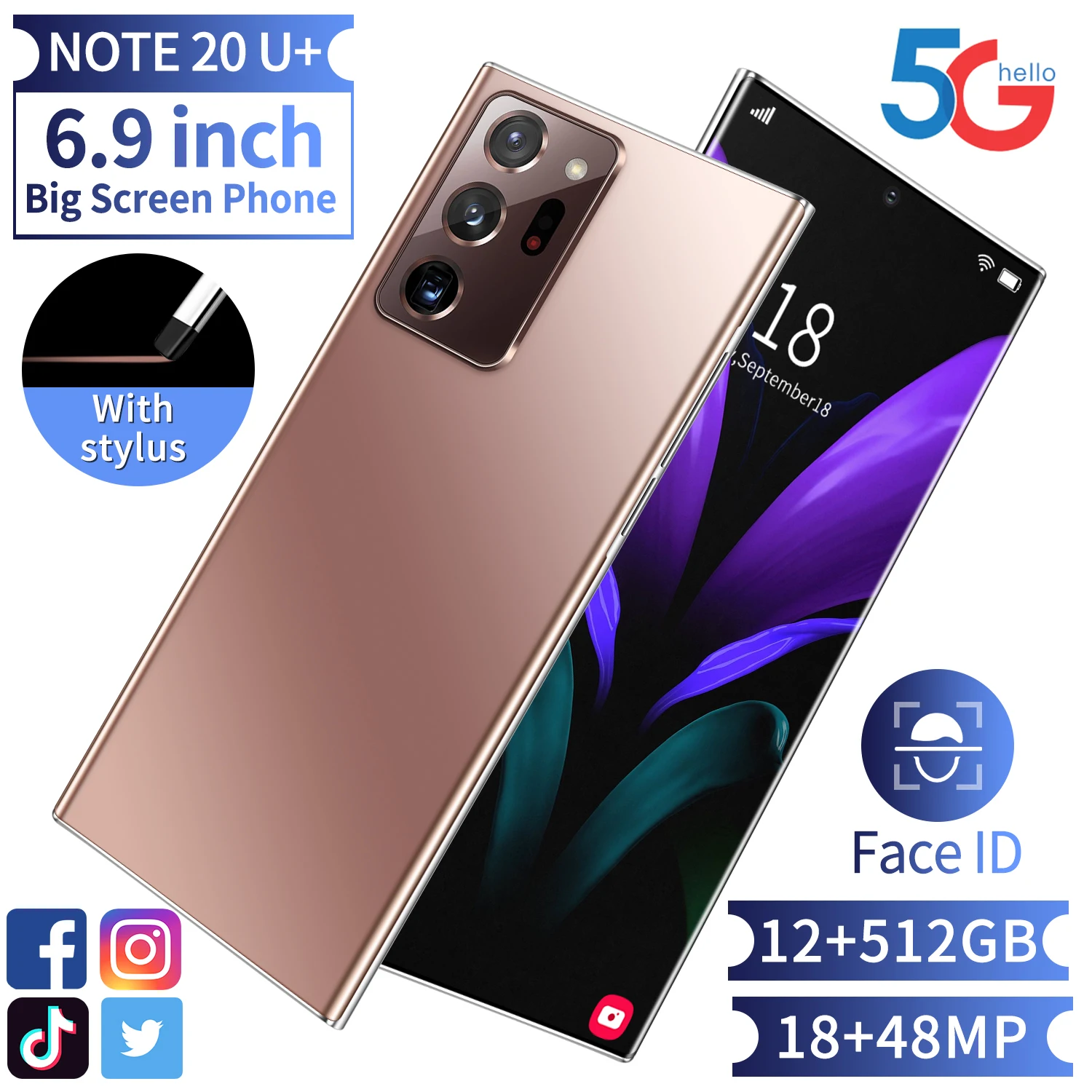 Fingerprint Identification note 8 pro mi realme 5i note 20 mobile phone 12GB+512GB, Black blue gold
Fingerprint Identification note 8 pro mi realme 5i note 20 mobile phone 12GB+512GB, Black blue gold