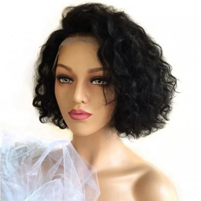 Neflyon 10 inch human hair short bob water wave wig front lace wig India raw human hair lace front curly wigs
Neflyon 10 inch human hair short bob water wave wig front lace wig India raw human hair lace front curly wigs