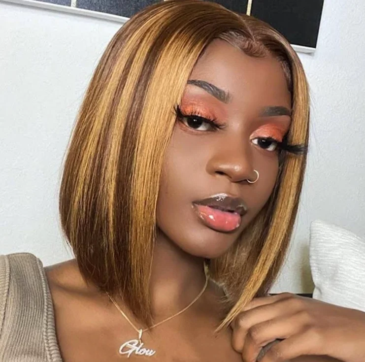 Short Bob Wigs for Women Synthetic Hair Wigs with Highlights Bob Piano Color Ombre Glueless High Temperature Fiber Wigs
Short Bob Wigs for Women Synthetic Hair Wigs with Highlights Bob Piano Color Ombre Glueless High Temperature Fiber Wigs