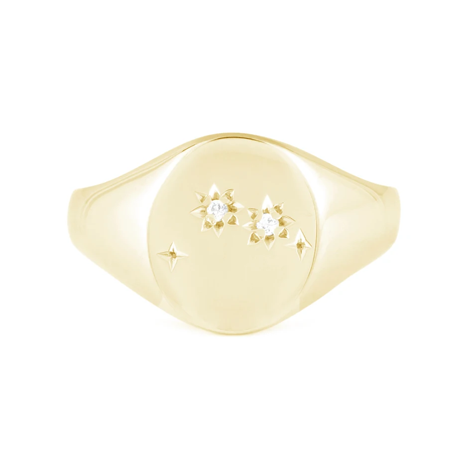 Wholesale Simple Rings Jewelry Women Brass 18K Gold Plated Aries Star Signet Ring With Cubic Zircon
Wholesale Simple Rings Jewelry Women Brass 18K Gold Plated Aries Star Signet Ring With Cubic Zircon