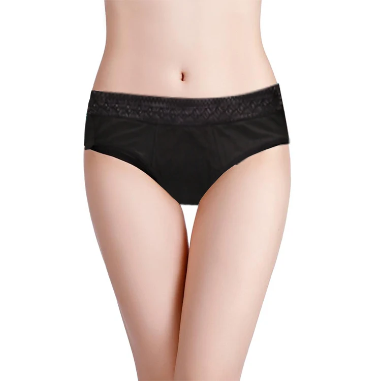 Mid Waist Women Lace Period Pants Heavy Flow Menstrual Period Underwear Leakproof Knickers, Black
Mid Waist Women Lace Period Pants Heavy Flow Menstrual Period Underwear Leakproof Knickers, Black