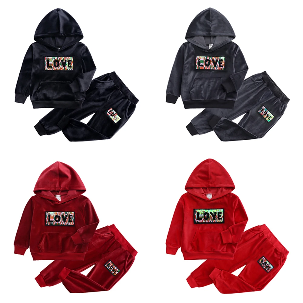 Children Clothing Sets toddler girl boutique clothing 2pcs paillette velour kids tracksuit outfits kids clothing sets, As picture
Children Clothing Sets toddler girl boutique clothing 2pcs paillette velour kids tracksuit outfits kids clothing sets, As picture