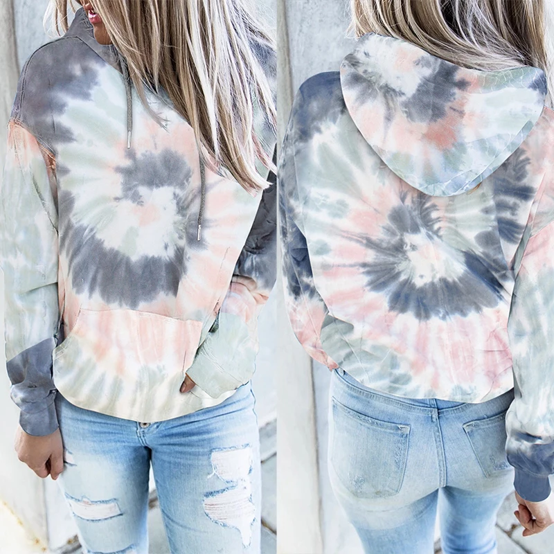 Casual Multicolor Autumn Clothing Long Sleeve Tie Dye Hoodies Custom Full Sleeve Pullover Sweatshirt For Women
Casual Multicolor Autumn Clothing Long Sleeve Tie Dye Hoodies Custom Full Sleeve Pullover Sweatshirt For Women
