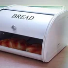 vintage bread bin with coffee sugar tea canisters sets
