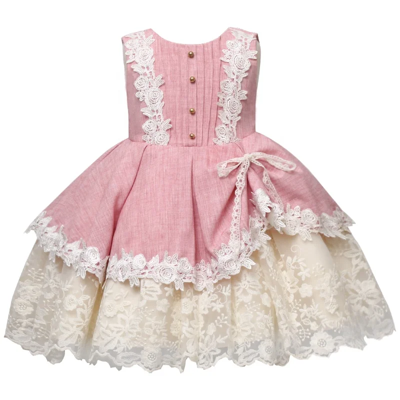 Top quality comfort unique design pink lace birthday party girl dress, Support customization
Top quality comfort unique design pink lace birthday party girl dress, Support customization