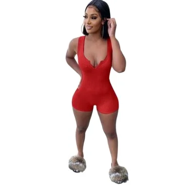 Apparel Solid Color V-Neck Vest Women Jumpsuit Sexy Sleeveless Bodysuits For Women Slim Suit Women Jumpsuit
Apparel Solid Color V-Neck Vest Women Jumpsuit Sexy Sleeveless Bodysuits For Women Slim Suit Women Jumpsuit