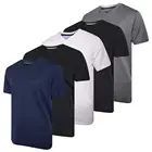 Wholesale cheap 100% polyester v neck t shirts men 's dry fit moisture wicking athletic gym t shirt manufacturer