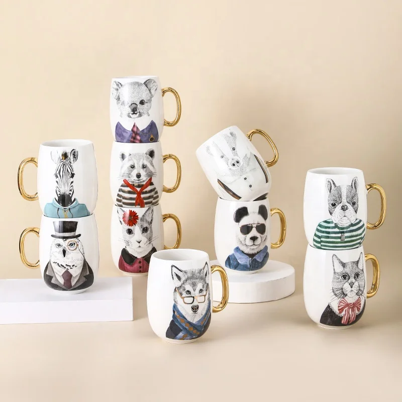 Hot Sale Creative Cute Cartoon Animal Ceramic Mug Gold Handle Large Coffee Mug 700ml Big Size Mug, As pictures
Hot Sale Creative Cute Cartoon Animal Ceramic Mug Gold Handle Large Coffee Mug 700ml Big Size Mug, As pictures