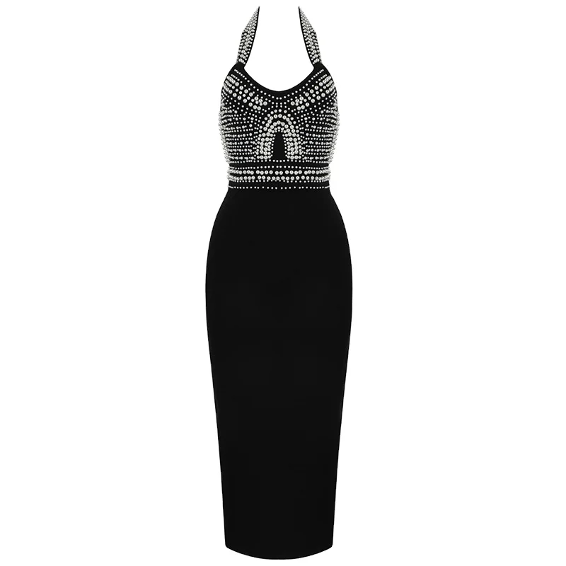 2022 New high quality hot fashion pearl beading sexy backless bandage dress bodycon dress sleeveless hip slim fit dress
2022 New high quality hot fashion pearl beading sexy backless bandage dress bodycon dress sleeveless hip slim fit dress
