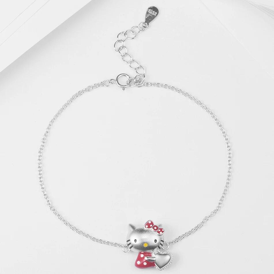 Lovely Kitty Bracelet Link Chain Charms Bracelet for Women 925 Sterling Silver Gift Jewelry
Lovely Kitty Bracelet Link Chain Charms Bracelet for Women 925 Sterling Silver Gift Jewelry