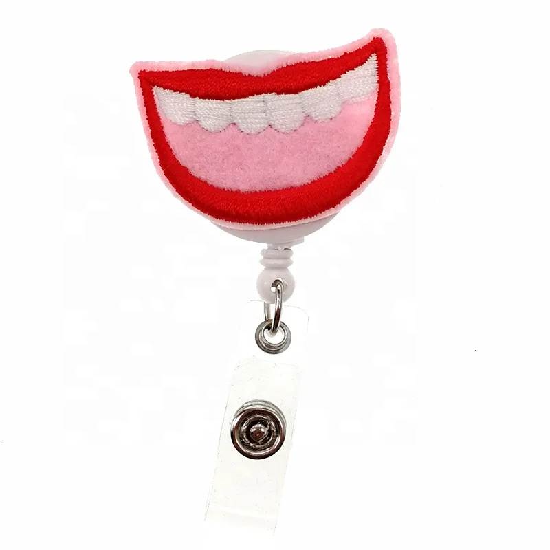 Free shipping Red Lip White Teeth Retractable Badge Holder For Decorative ID Card Badge Reel
Free shipping Red Lip White Teeth Retractable Badge Holder For Decorative ID Card Badge Reel