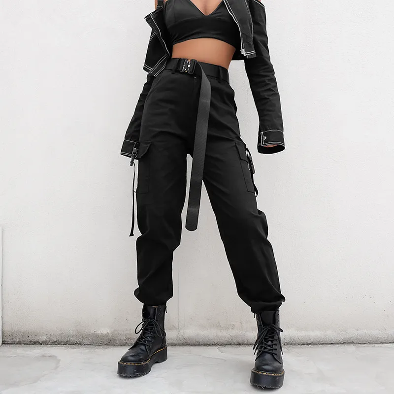 Streetwear Cargo Pants Women Casual Joggers Black High Waist Loose Female Trousers Korean Style Ladies Pants Capri
Streetwear Cargo Pants Women Casual Joggers Black High Waist Loose Female Trousers Korean Style Ladies Pants Capri