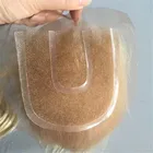 natural straight silk base with clip in extension topper wigs virgin human hair woman toupee
