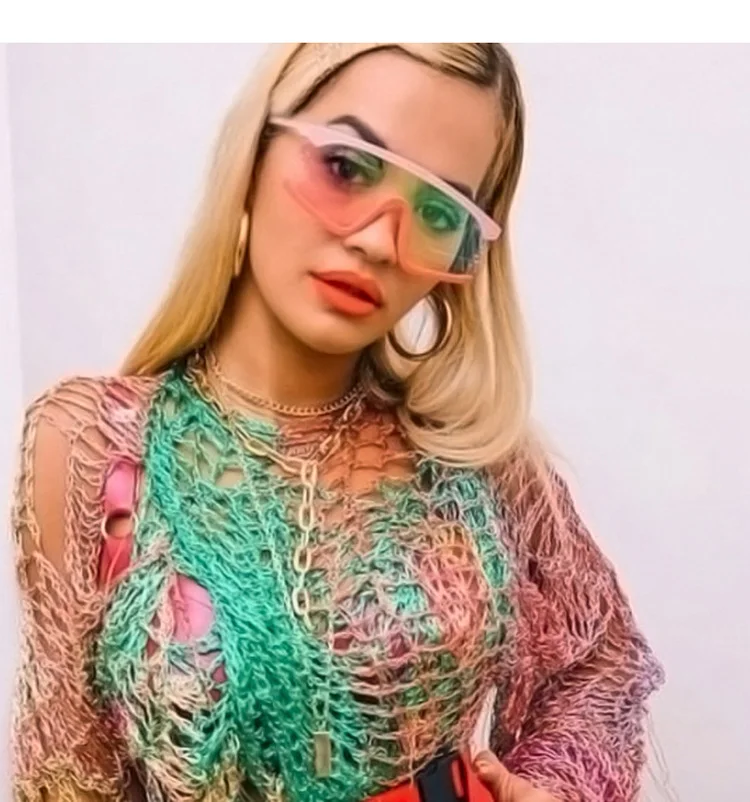 Top Selling 2021 One Piece Designer Visor Sun Glasses Custom Logo Transparent Sunglasses, Black+clear/pink+yellow/black/black+grey/leopard+brown
Top Selling 2021 One Piece Designer Visor Sun Glasses Custom Logo Transparent Sunglasses, Black+clear/pink+yellow/black/black+grey/leopard+brown