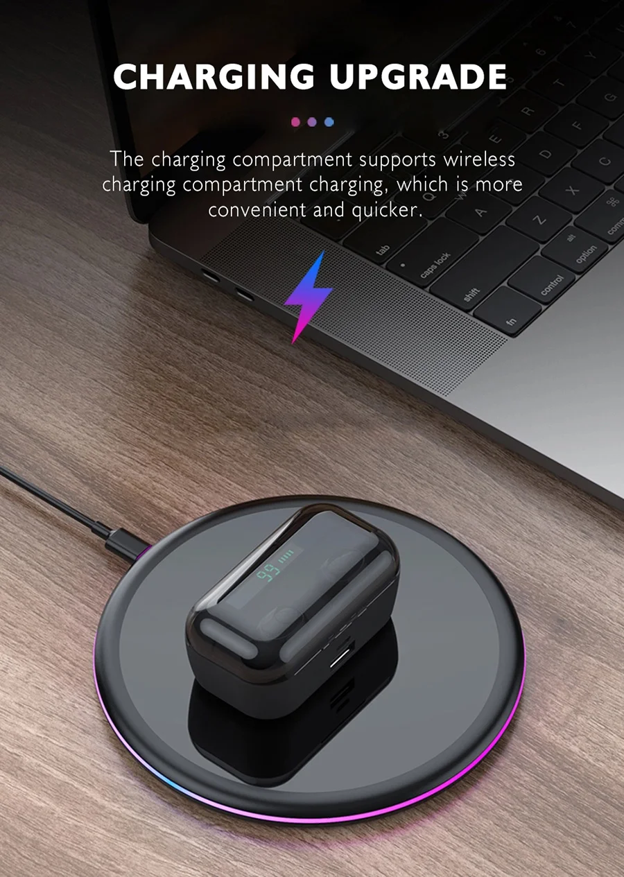 G6S Bluetooth Earphones TWS Headphones 8D Stereo Sport Wireless Earbuds Waterproof Earpeices Wireless Charging 3500mAh chargebox - ANKUX.COM