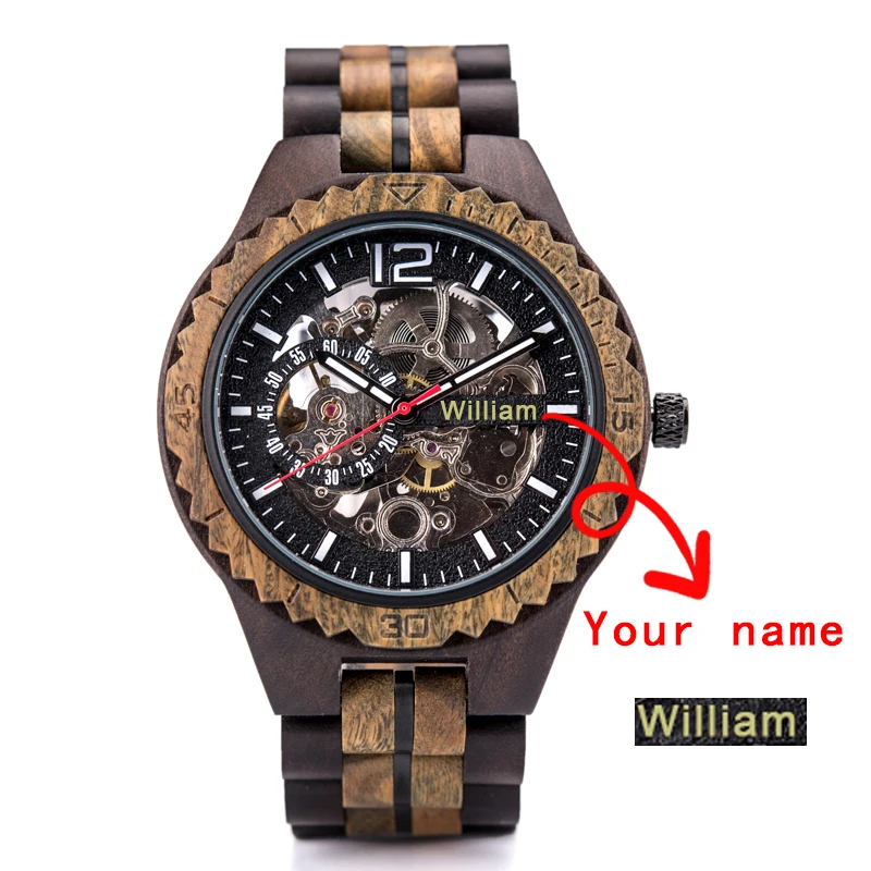 Water resistant watches men customized logo wooden automatic watch with your own brand
Water resistant watches men customized logo wooden automatic watch with your own brand