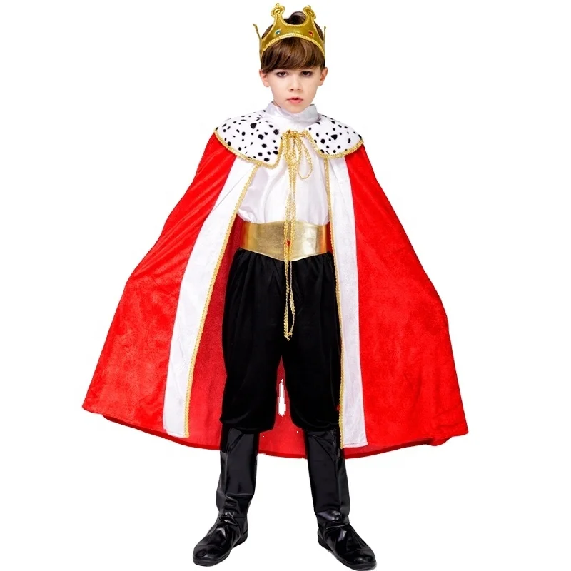 Carnival Dress Up Party Cosplay Prince Costume Christmas Cool Boys King Cape Costume with Crown
Carnival Dress Up Party Cosplay Prince Costume Christmas Cool Boys King Cape Costume with Crown