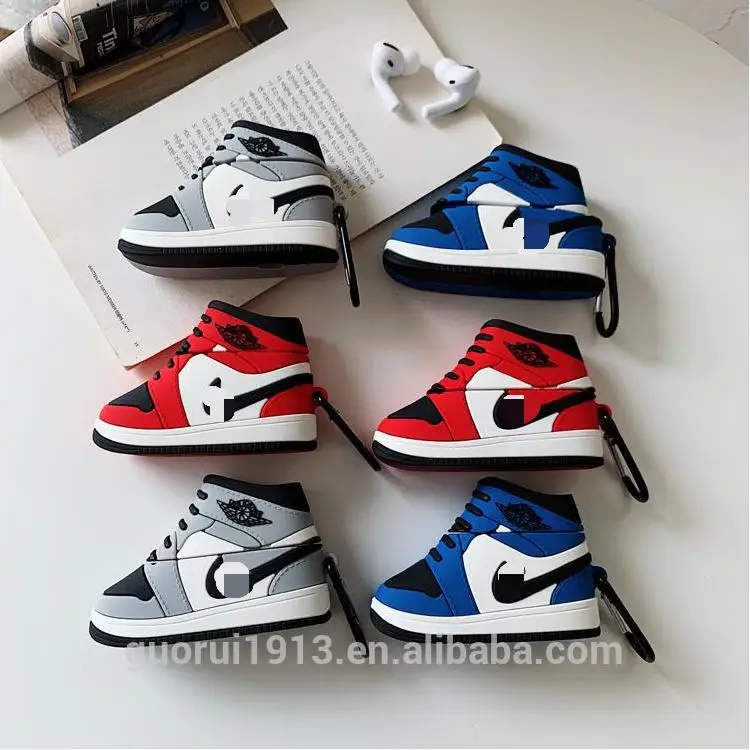 Trendy fashion brand Designers 3D AJ sports shoes Style shock-proof silicone earphone case for Airpods Pro/1/2
Trendy fashion brand Designers 3D AJ sports shoes Style shock-proof silicone earphone case for Airpods Pro/1/2