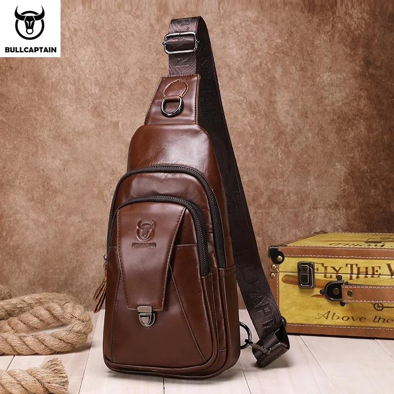 BULLCAPTAIN True Leather Retro Breast Bag Large-capacity Fashion Men's Bag Multi-functional Fashion Shoulder Messenger Bag
BULLCAPTAIN True Leather Retro Breast Bag Large-capacity Fashion Men's Bag Multi-functional Fashion Shoulder Messenger Bag