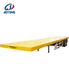 New 40ft flatbed container trailers/flat bed semi trailer for sale(front frame optional)