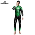 NADANBAO Brand 2020 hot sale jumpsuit latest design comic movie green lantern hero jumpsuit carnival cosplay costume