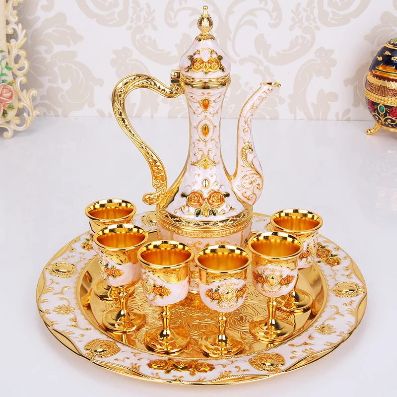2020 European Authentic 8 Piece Wedding Wine Turkish Coffee Espresso Zemzem gift set with golden plated, Color
2020 European Authentic 8 Piece Wedding Wine Turkish Coffee Espresso Zemzem gift set with golden plated, Color