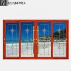 Designs wooden grain sliding glass aluminium doors and windows