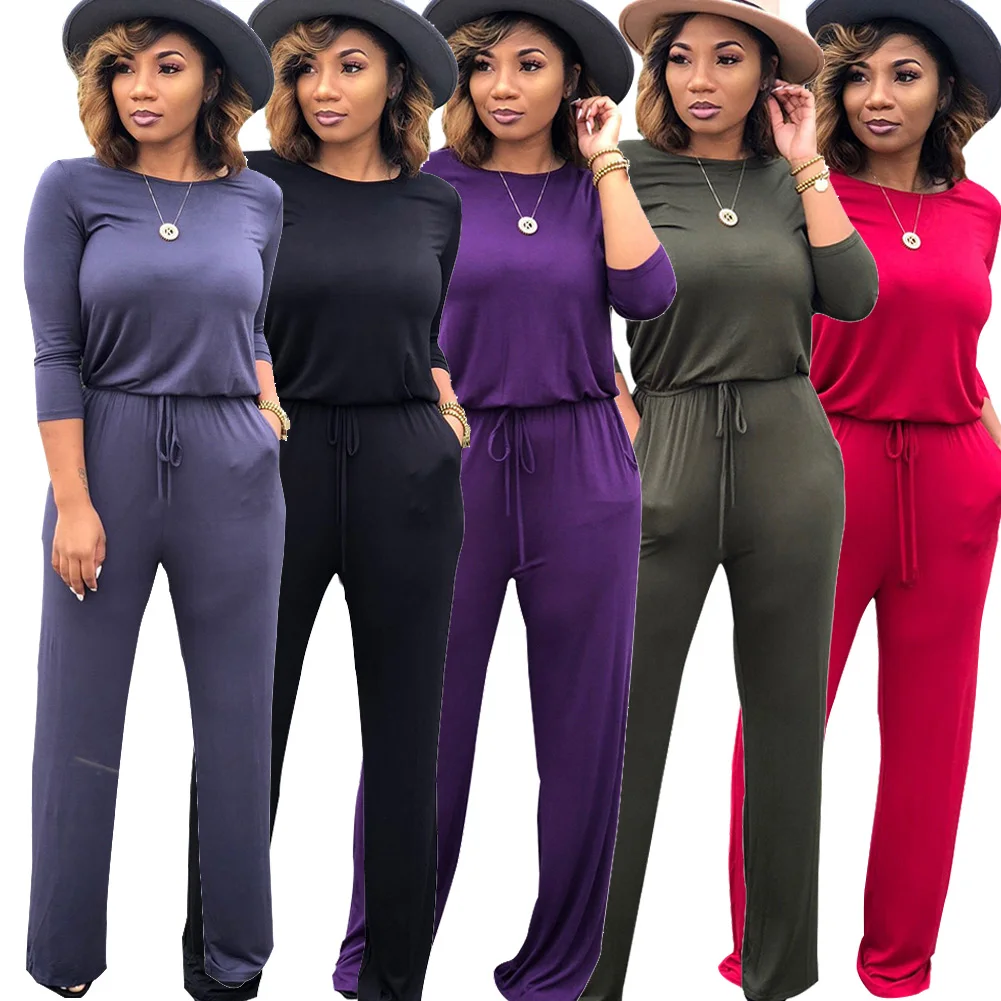 Wholesale Autumn Casual Soild Color One Piece Long Sleeve Elastic Waist Rompers Jumpsuit For Woman
Wholesale Autumn Casual Soild Color One Piece Long Sleeve Elastic Waist Rompers Jumpsuit For Woman