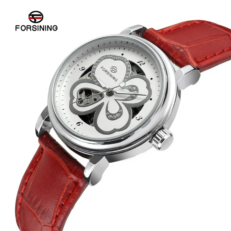 FORSINING 8104 Women's mechanical watch Genuine Leather band water proof semi automatic gear travel wristwatch
FORSINING 8104 Women's mechanical watch Genuine Leather band water proof semi automatic gear travel wristwatch