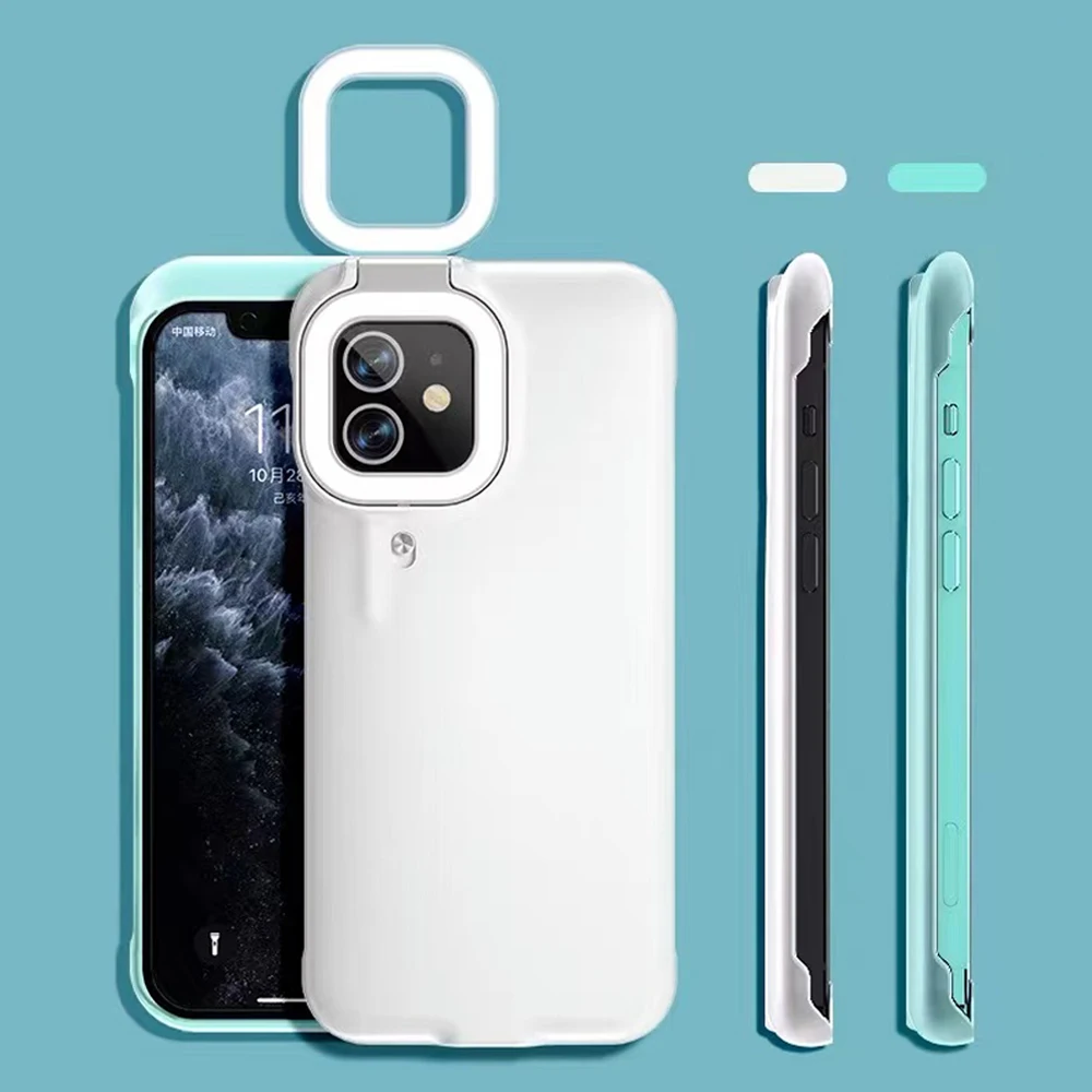led flip selfie light phone case with ring light protective cover For iPhone 12 / 12 pro/ 12 pro max/ 11/11 pro/11pro max, White green
led flip selfie light phone case with ring light protective cover For iPhone 12 / 12 pro/ 12 pro max/ 11/11 pro/11pro max, White green