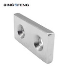 1/2 x 1/2 x 1/4 neodymium rare earth double countersunk block magnets n48