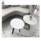 Coffee Table Cut-to-size Quartz Tabletop White Color Custom Design Coffee Table Marble TOP