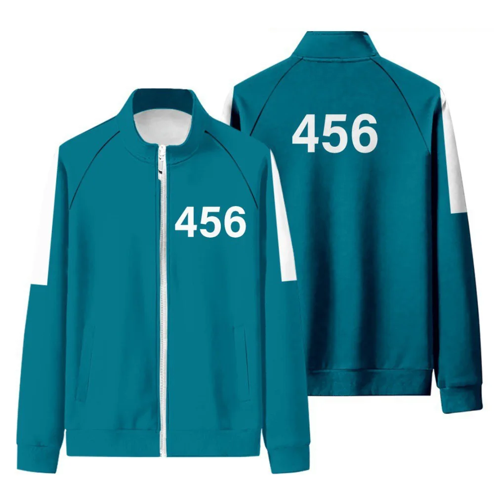 Korean TV series squid game clothing tracksuit halloween costume uniform sports wear set 2 pieces set squid game suit, Green
Korean TV series squid game clothing tracksuit halloween costume uniform sports wear set 2 pieces set squid game suit, Green