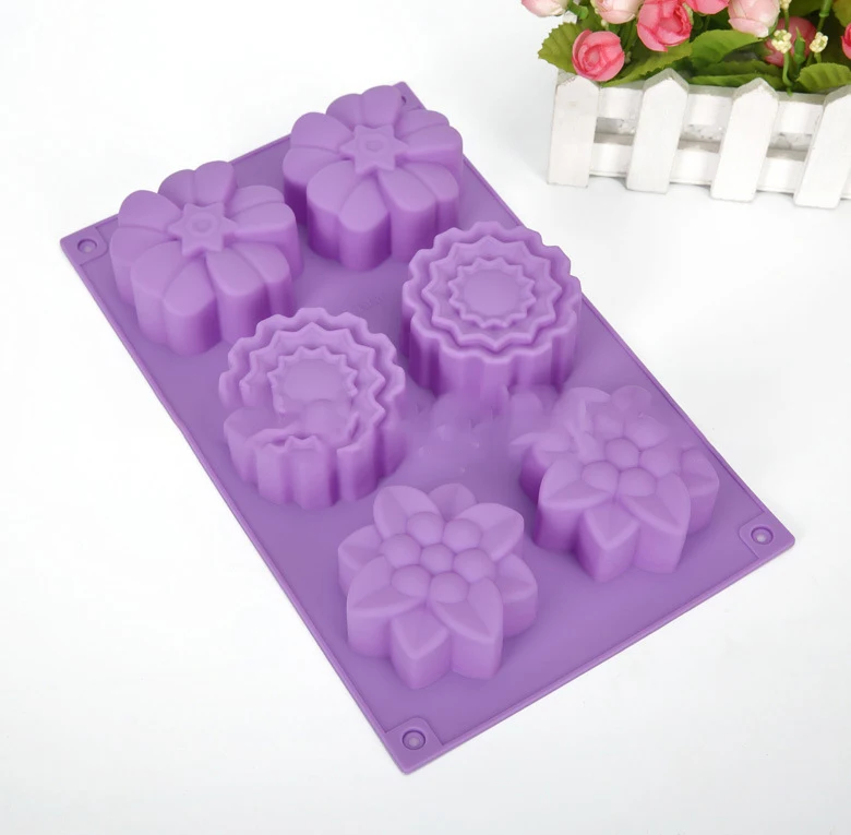 High quality professional baking tools 6-hole mixed three-flower combined silicone cake mold
High quality professional baking tools 6-hole mixed three-flower combined silicone cake mold
